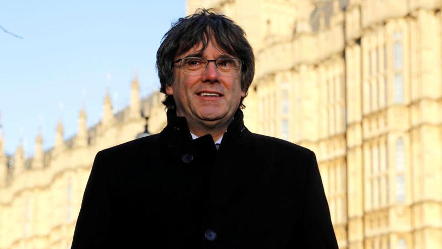 Carles Puigdemont, este jueves en Londres.