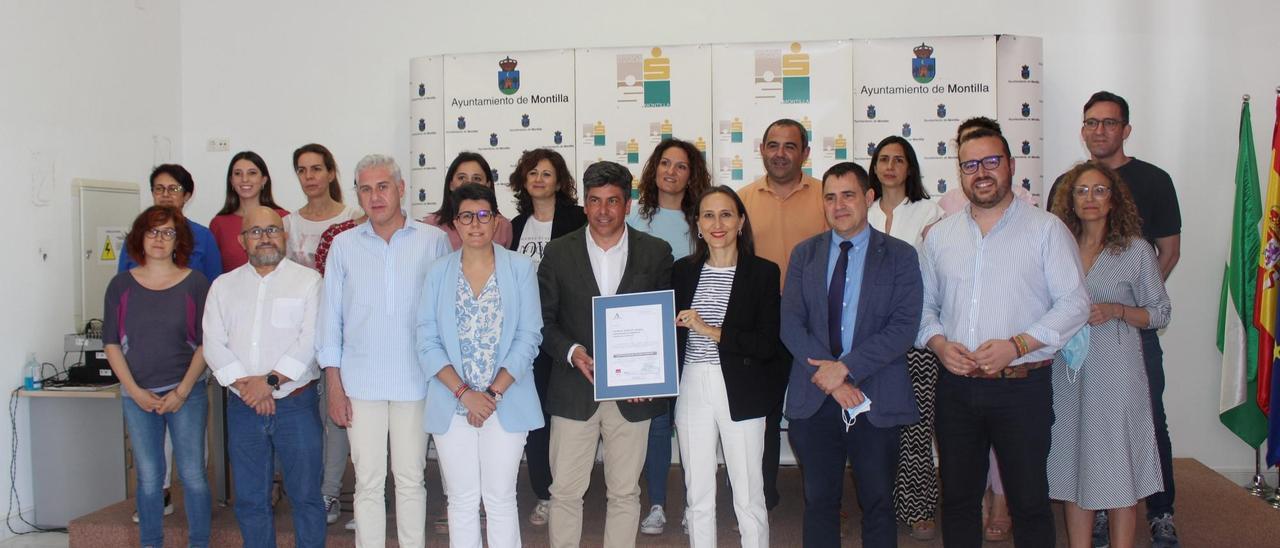 Acto de entrega del nuevo sello de calidad, celebrado en Montilla.