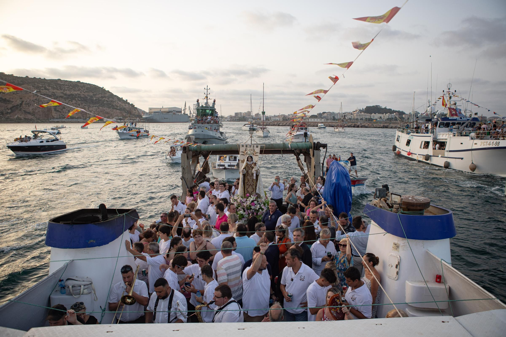 Procesión marítima de la Virgen del Carmen en Cartagena