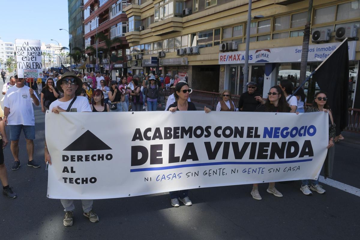 Manifestación por el Día de los Trabajadores en Las Palmas de Gran Canaria