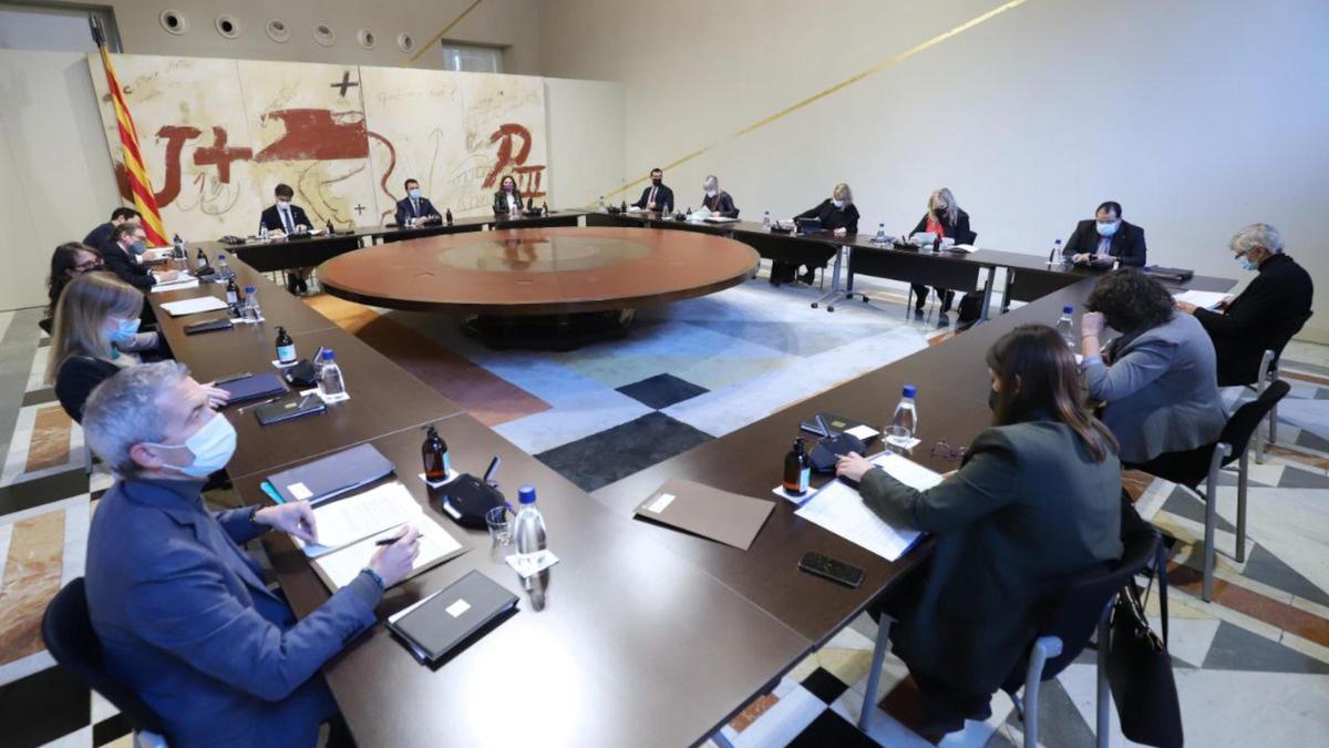 Ña reunió del Govern durant el Consell Executiu del 4 de gener