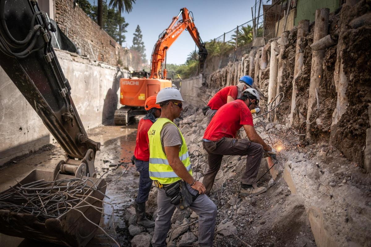 Obra del barranco de La Carnicería, en La Laguna