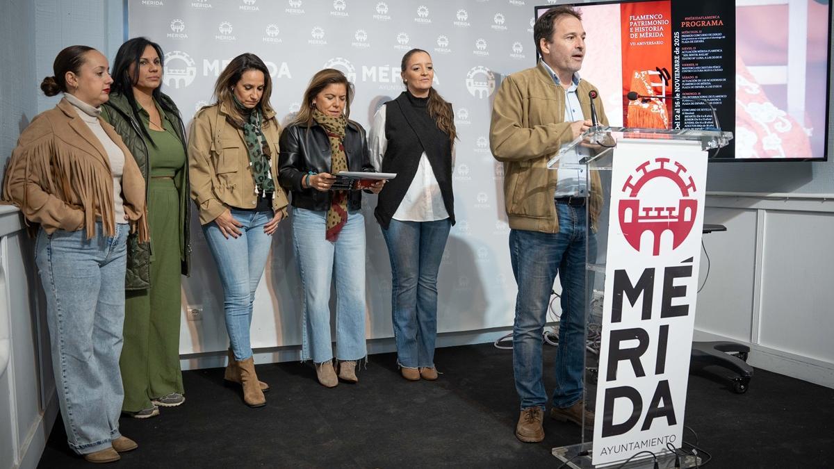 Presentación del programa Flamenco Patrimonio e Historia de Mérida, este martes.