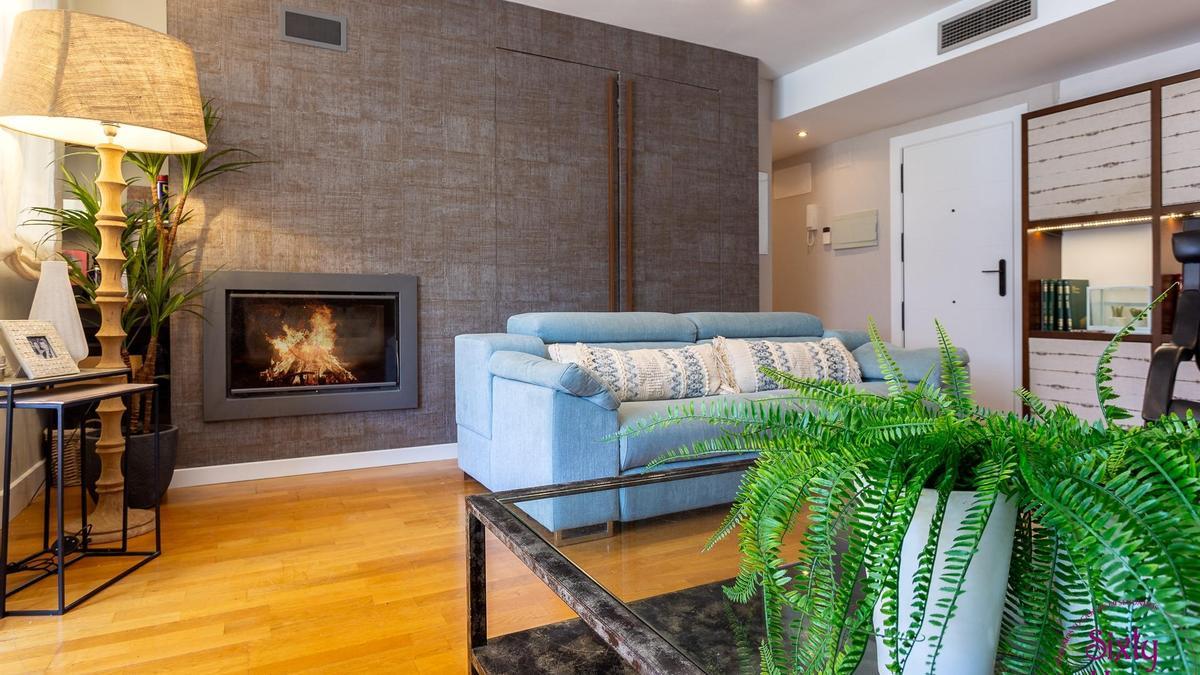 El dúplex de Cuarte de Huerva cuenta con chimenea