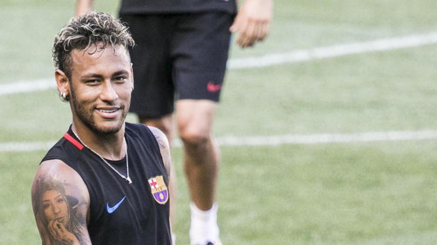 Neymar, en un entrenament.