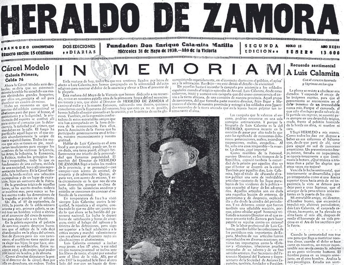 Heraldo de Zamora, el diario dirigido por Vicente Rueda.