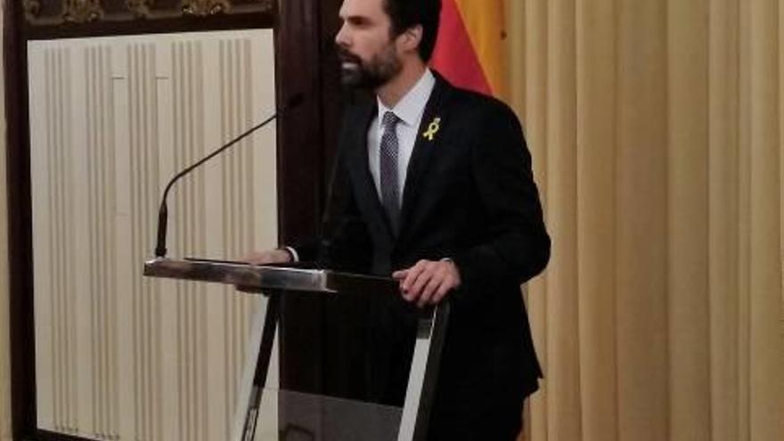 El president del Parlament, Roger Torrent.