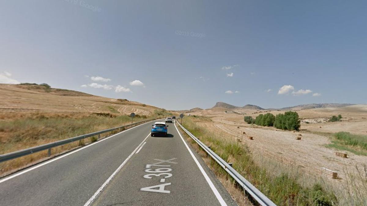 Vista de la A-357 entre Ronda y Campillos.