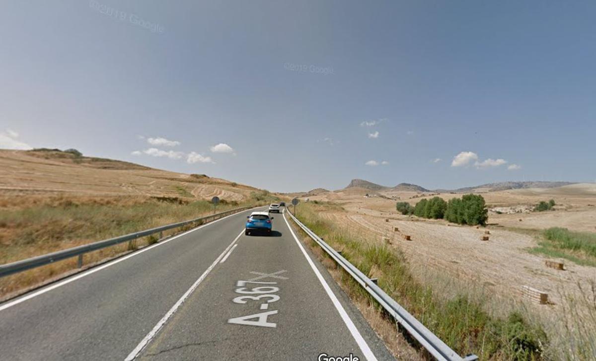 Vista de la A-357 entre Ronda y Campillos.