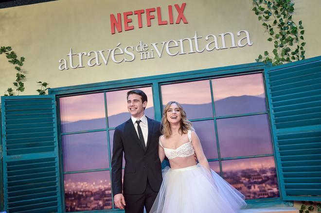 Julio Peña y Clara Galle en la presentación de la película