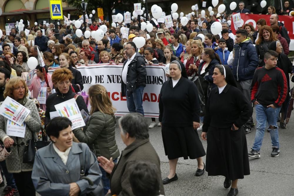 Manifestación por la enseñanza concertada