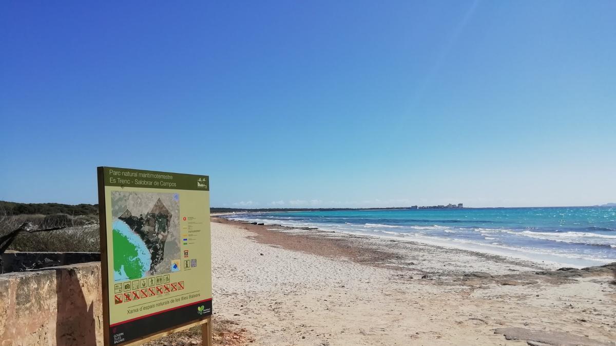 Una imagen de la playa de Es Trenc en temporada baja.