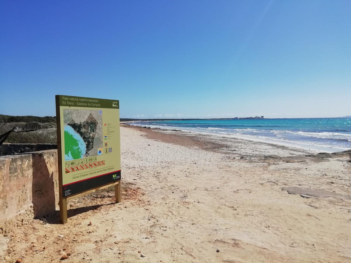 Una imagen de la playa de Es Trenc en temporada baja.