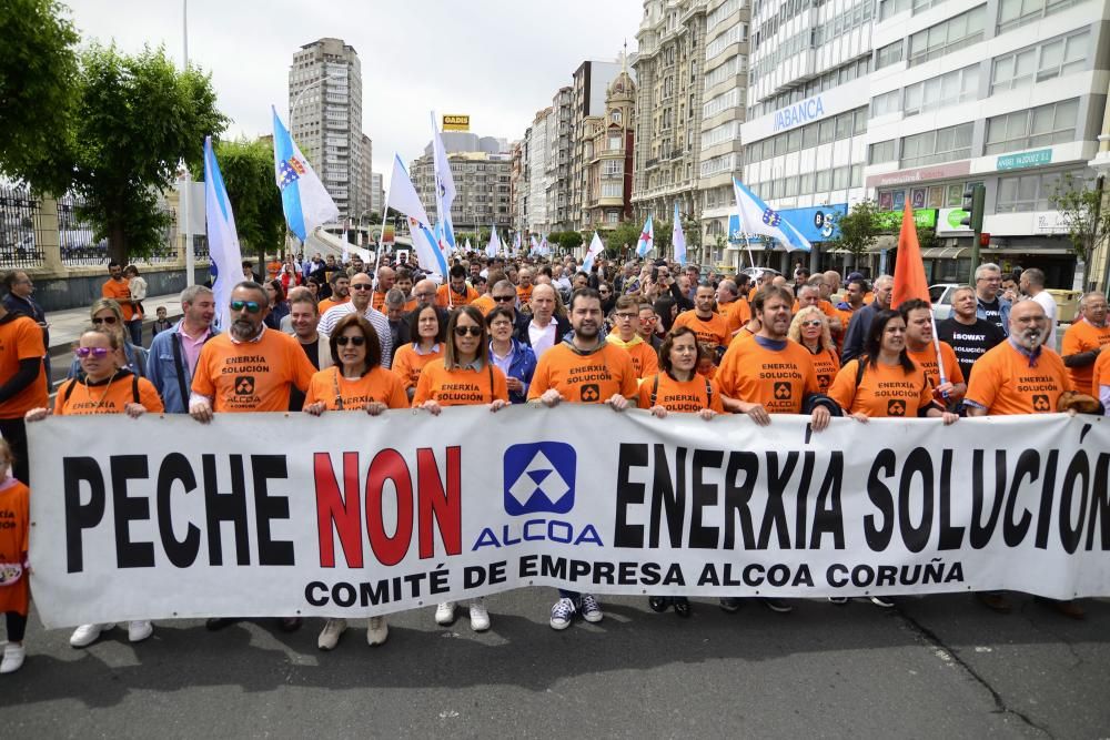 Manifestación de Alcoa en A Coruña