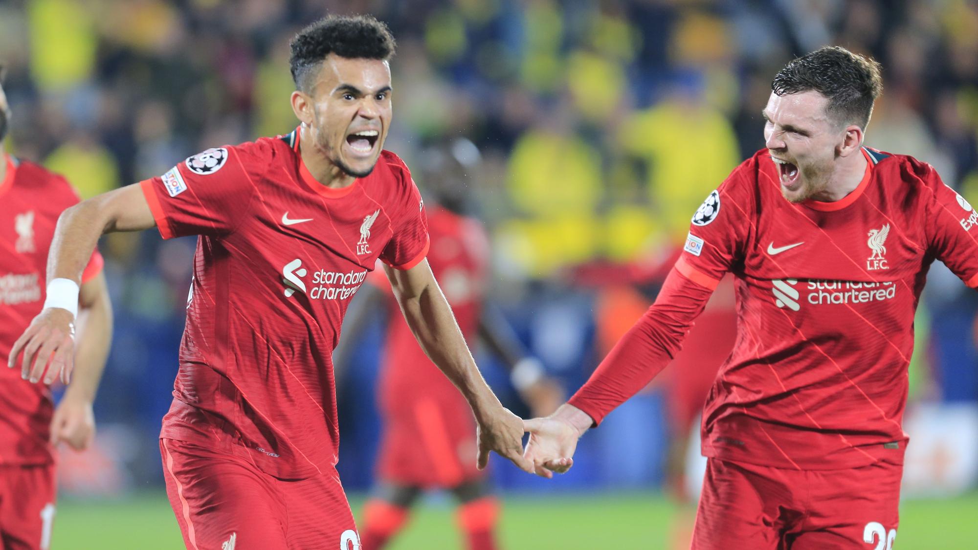 Luis Díaz celebrando su gol