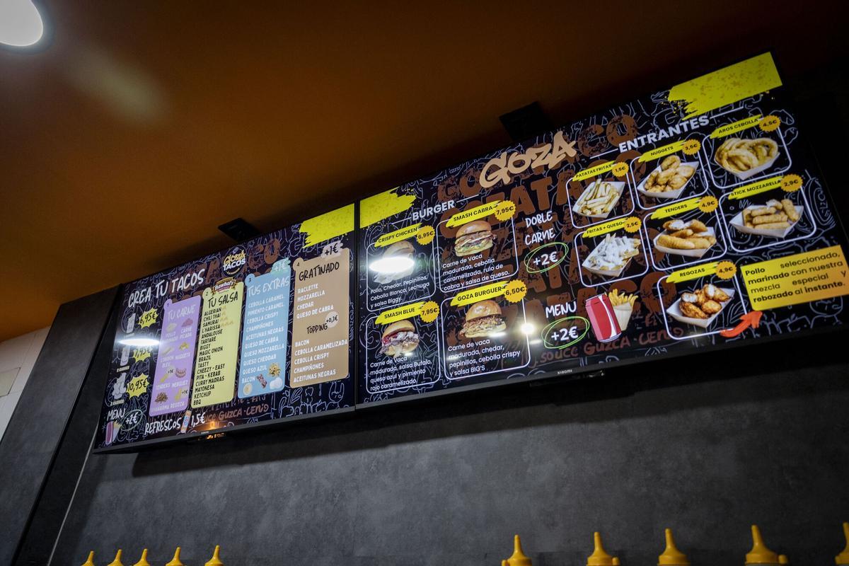 Carta digital de Goza Tacos, nuevo restaurante de comida rápida en el Arrabal