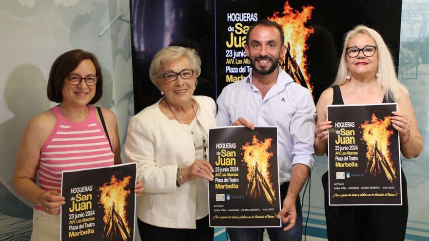 Presentación de la hoguera que celebran los vecinos de Las Albarizas.