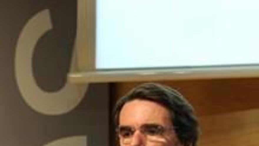 José María Aznar, ayer, en València.