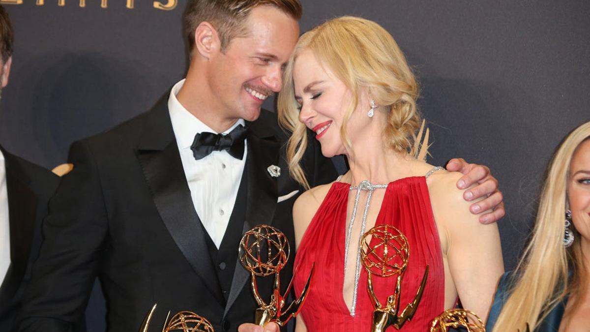 Alexander Skarsgård y Nicole Kidman en los Emmy 2017