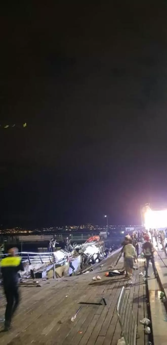 Més de 250 ferits a Vigo en enfonsar-se un moll de fusta en un festival de música