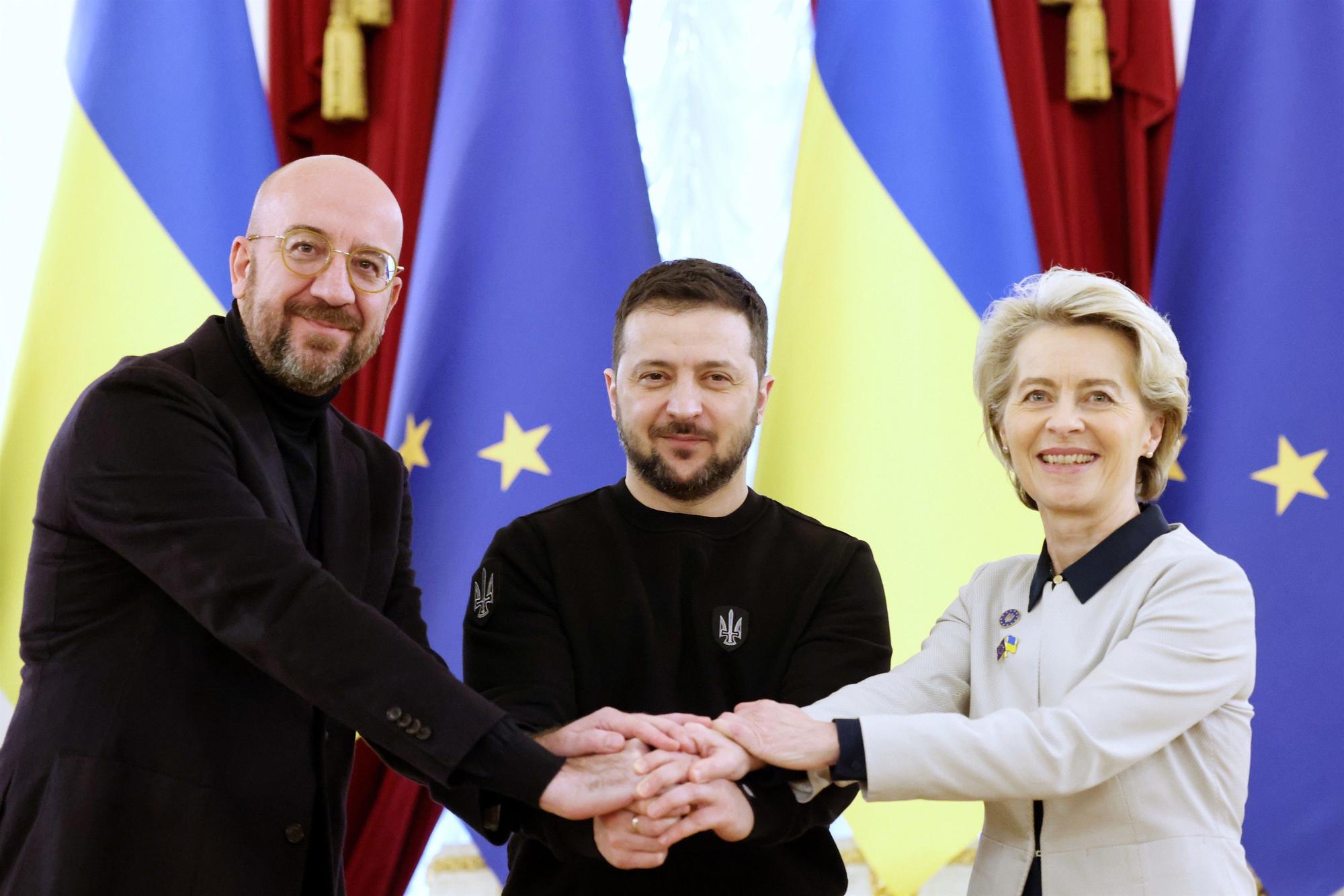 charles michel volodimir zelenski ursula von der leyen archivo