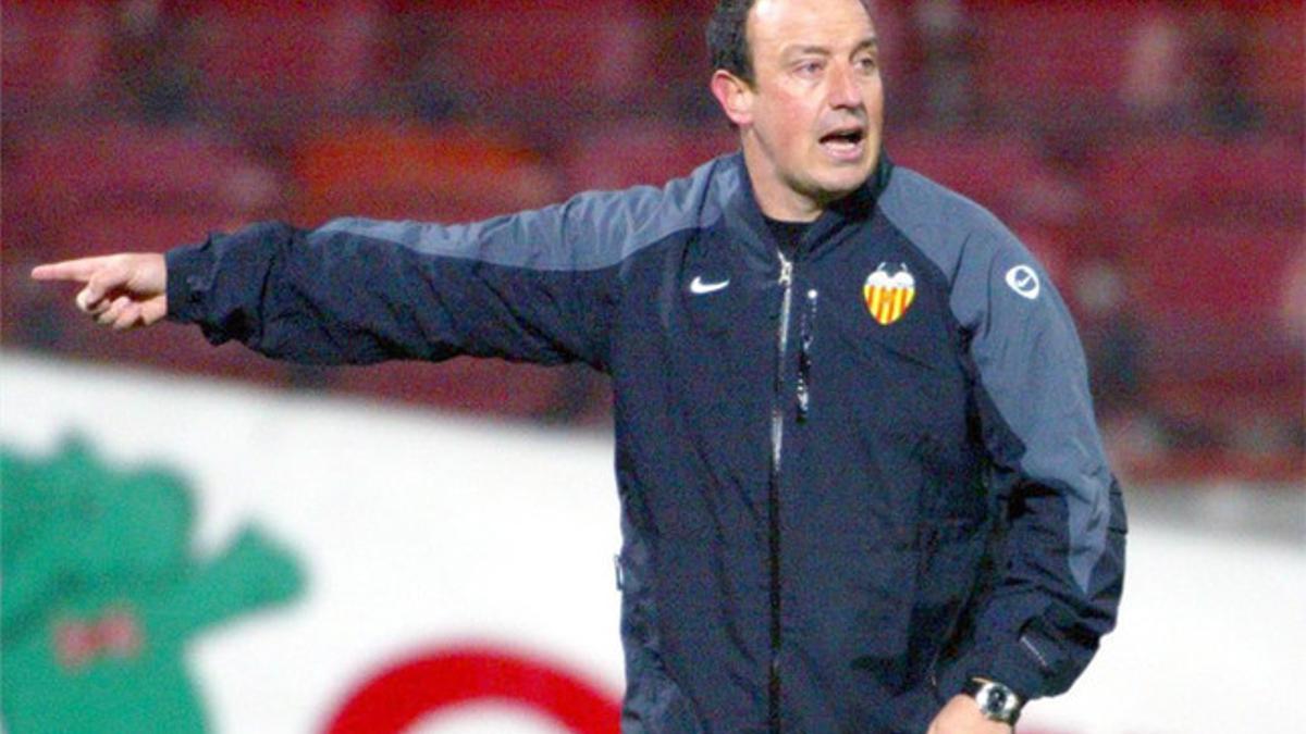 Rafa Benítez en su época de entrenador del Valencia