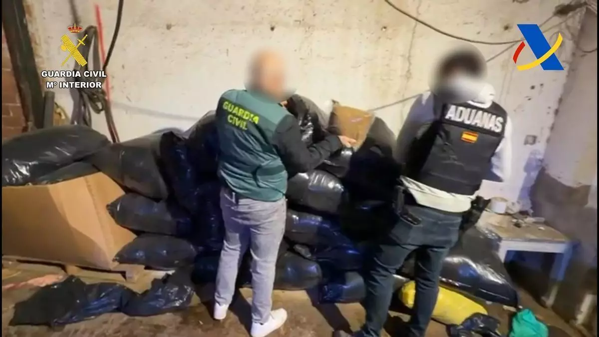 Un almacén clandestino, envíos por paquetería y 2.000 kilos de tabaco: el golpe al contrabando en Sevilla