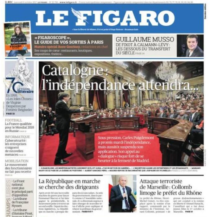 'Le Figaro': "Independencia, cuenta atrás"
