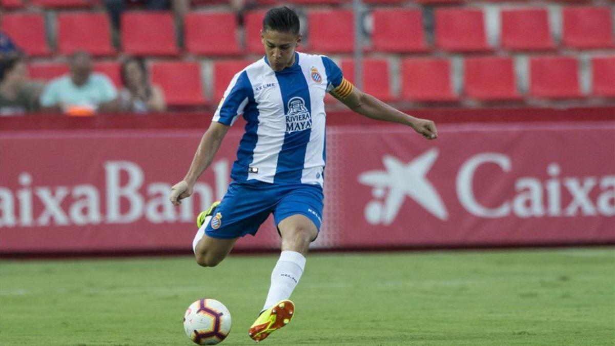 Óscar Duarte jugando con el RCD Espanyol