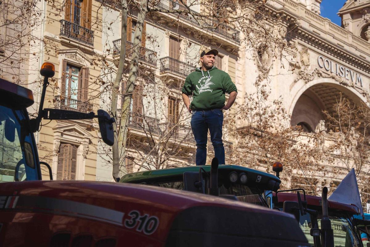 Les fotos de la marxa dels pagesos gironins cap a Barcelona