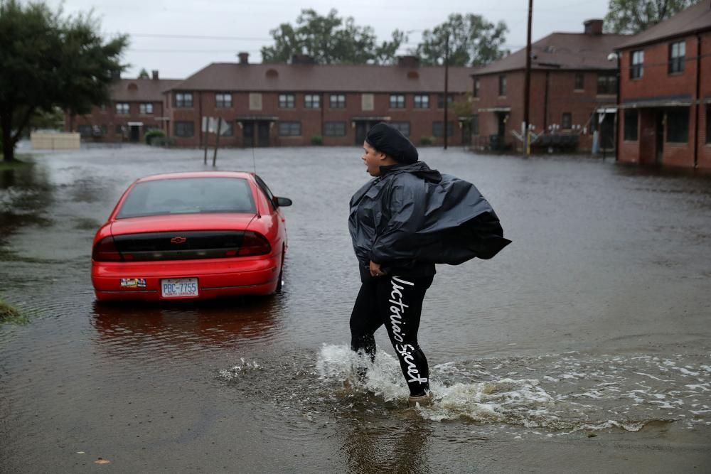 Inundaciones en la costa este de EE UU tras la llegada del huracán Florence