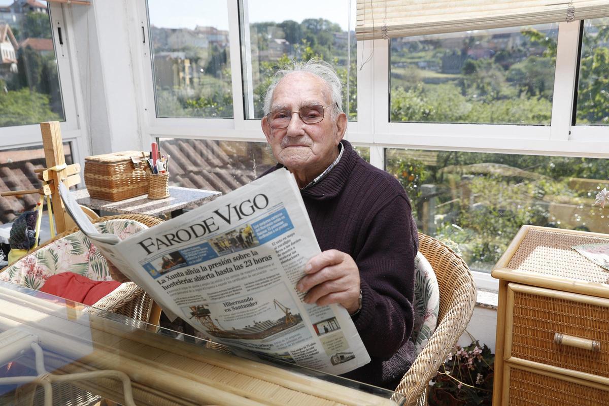 Muere José Iglesias González, Pepe Caramanchada, el vigués más longevo
