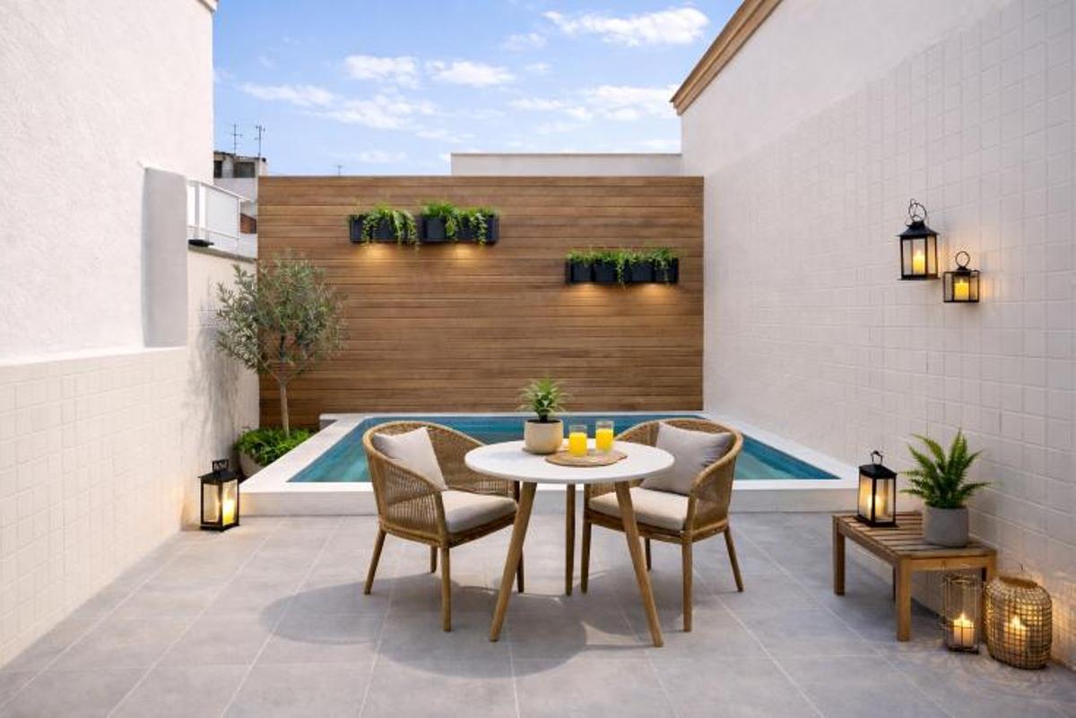 Patio del futuro Hotel Santa Lucía, de tres estrellas, en el casco histórico de Sevilla