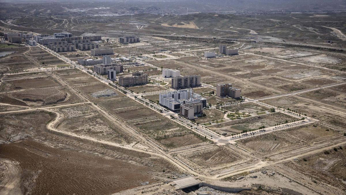 Panorámica actual del barrio zaragozano de Arcosur.