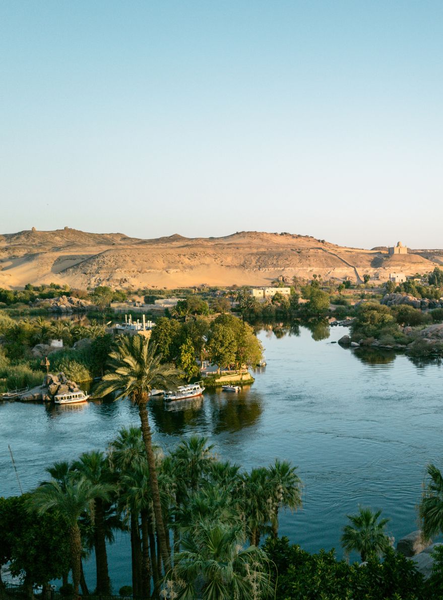 Las vistas de Asuán desde el río son de película.