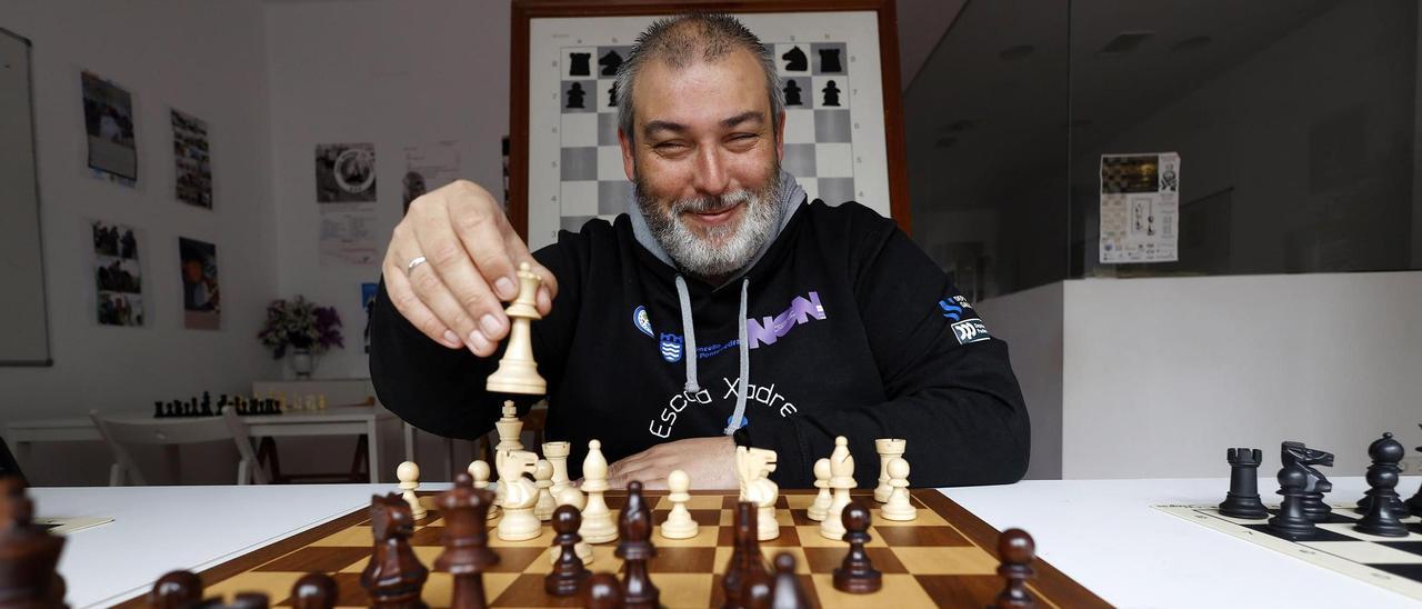 David Fernández, jugador de ajedrez del Club Xadrez Pontevedra campeón del Torneo Internacional para Ciegos de Eslovenia.