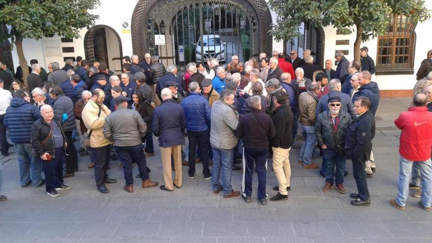 La concentración de empleados y jubilados de Endesa.