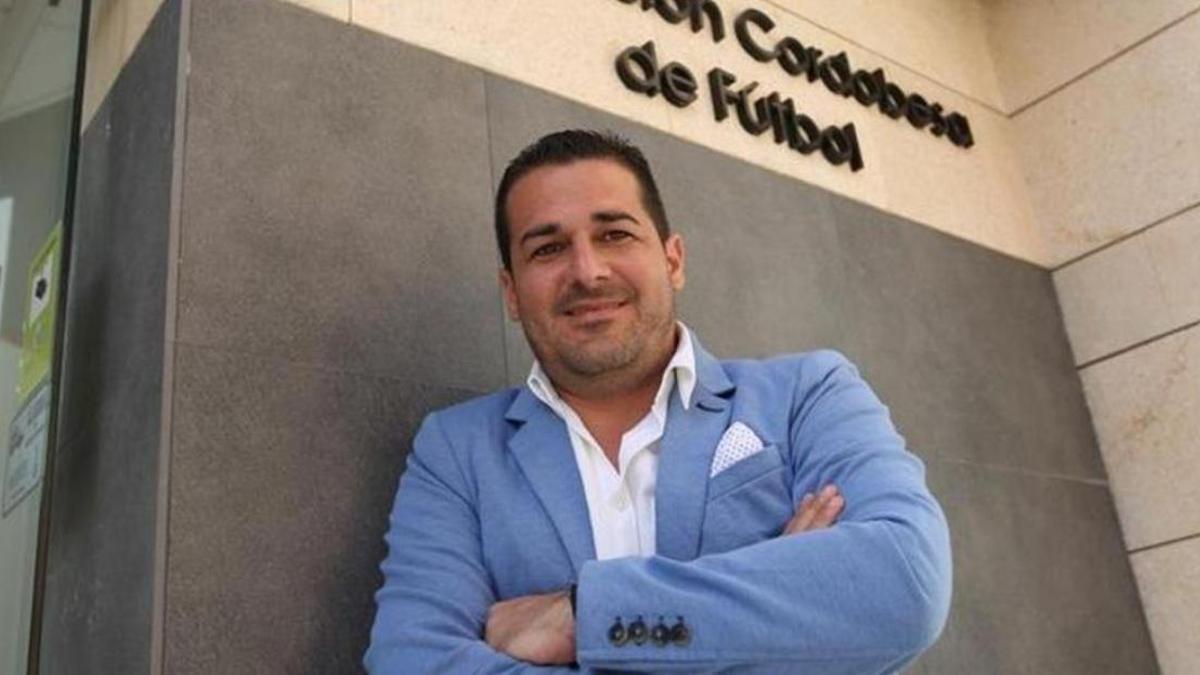 Pablo Lozano, en la sede de la Delegación Cordobesa de Fútbol.