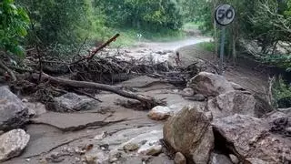 Carreteras arrasadas tras las riadas en la montaña de Ourense