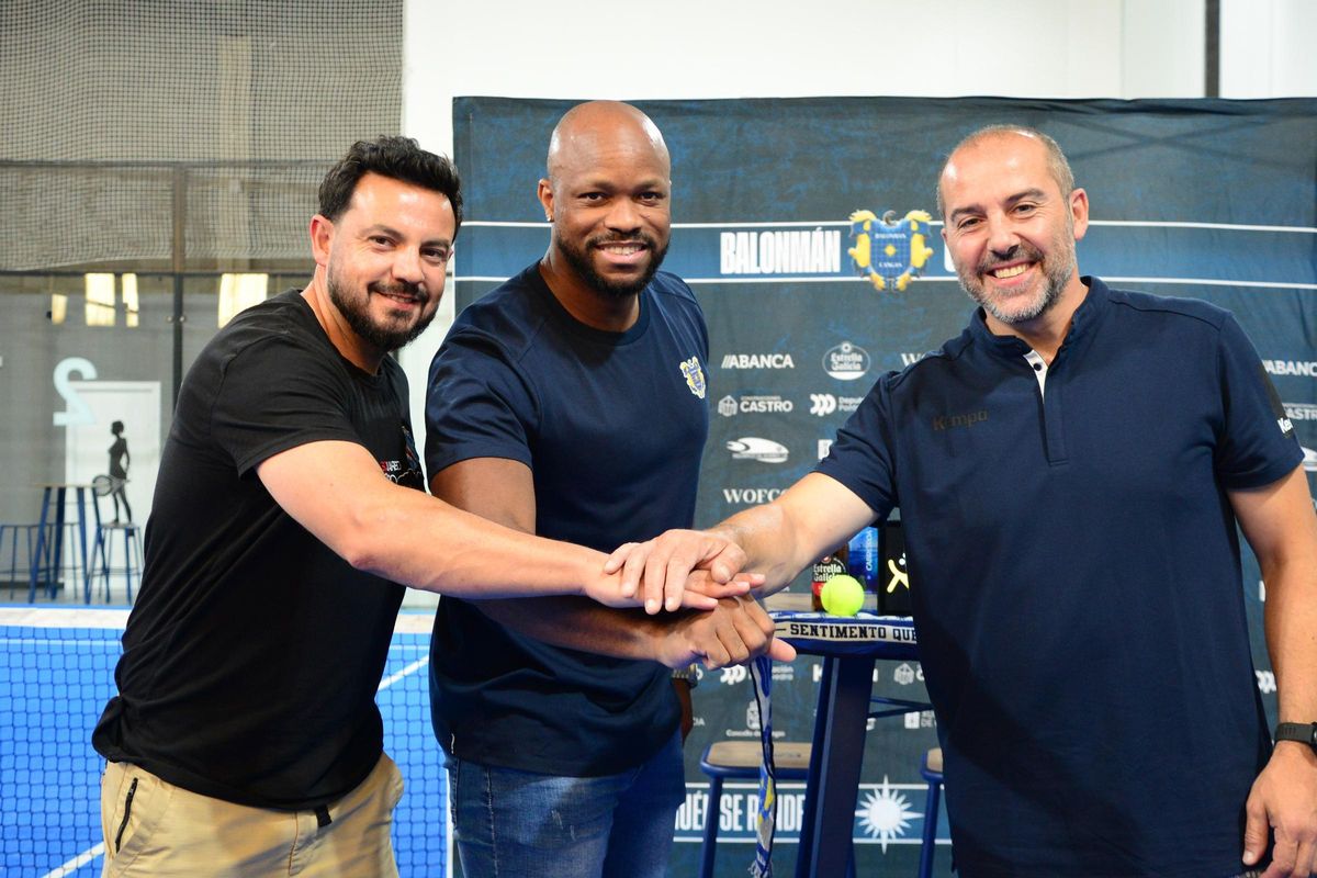 Ángel Rivero, ayer en un momento de su presentación como jugador del Frigoríficos.