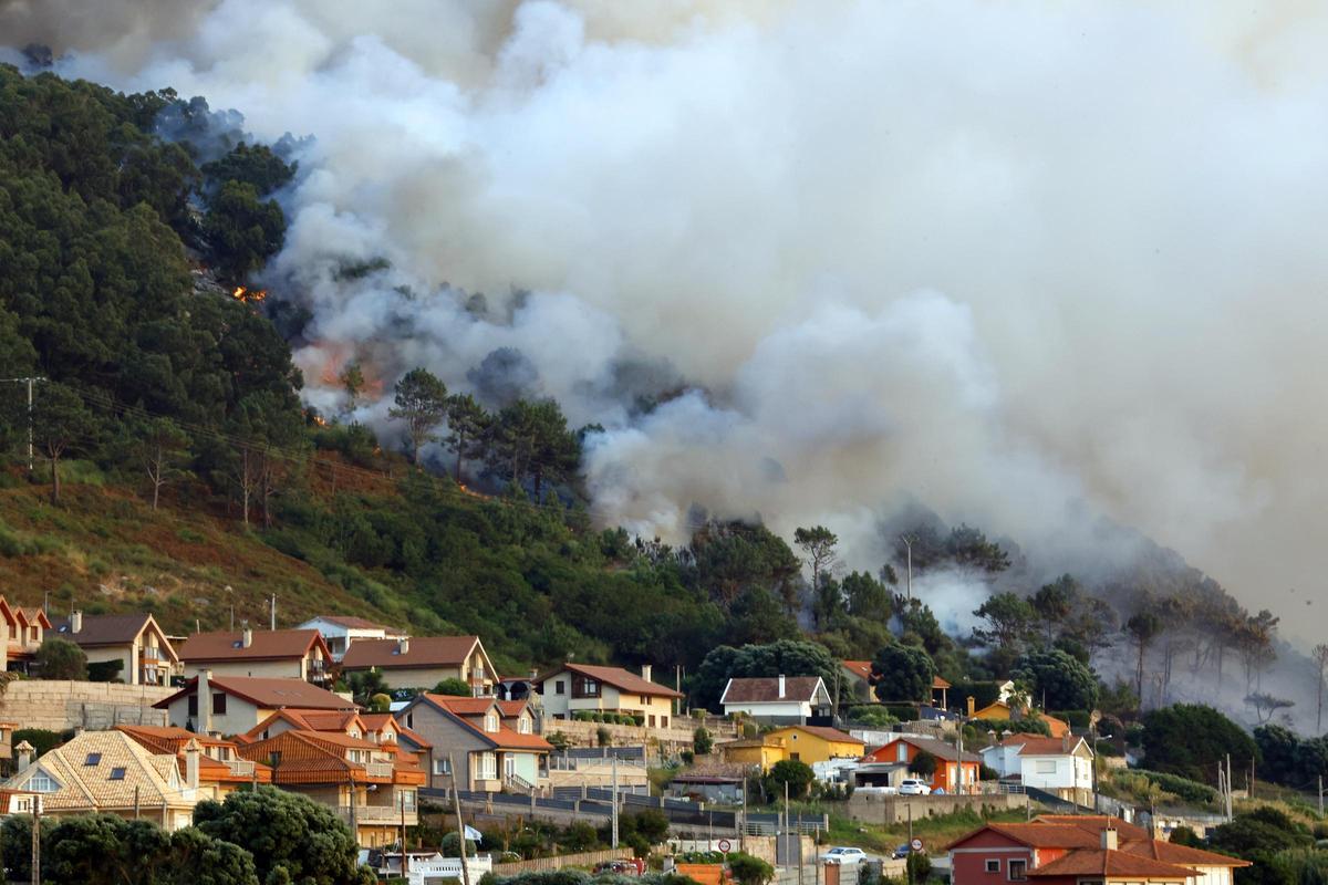 Situación de los incendios activos en Galicia el jueves 21 de agosto