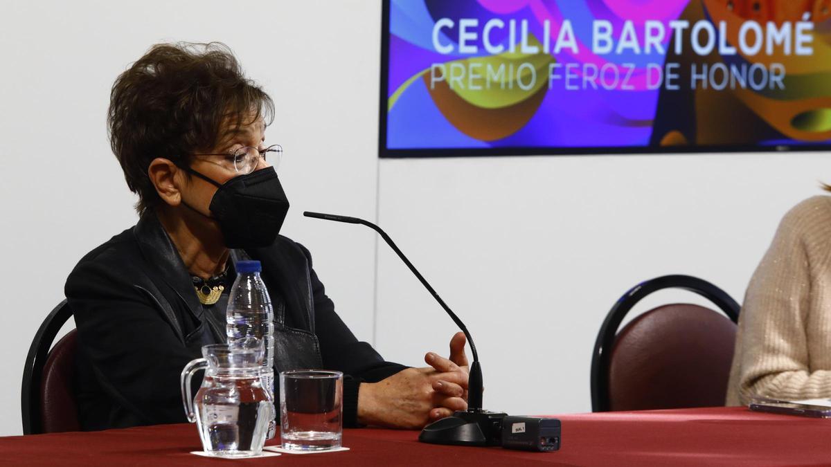 Cecilia Bartolomé, el viernes, en Zaragoza.