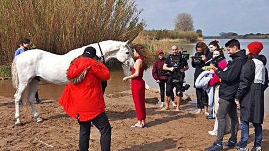 Escena del rodatge del videoclip El relámpago de la cantant d&#039;OT Amaia.