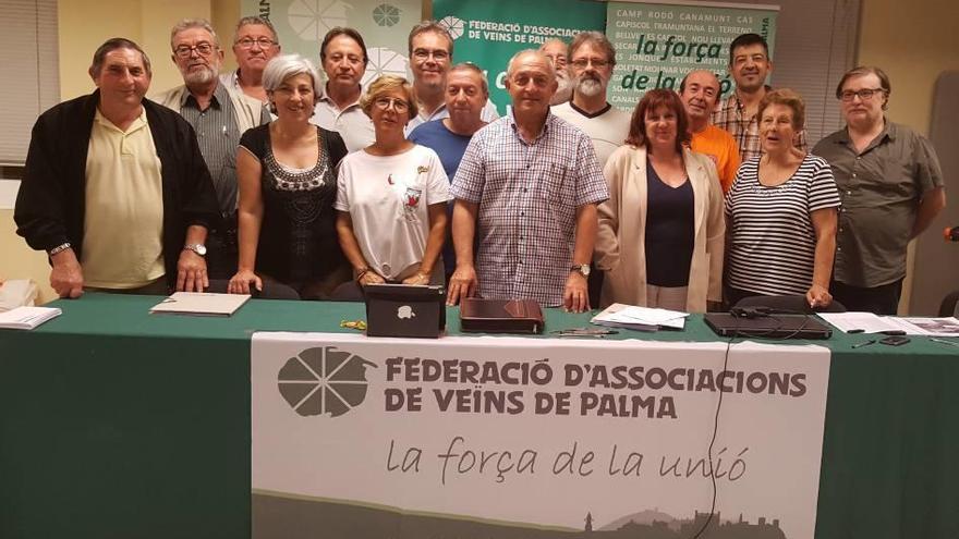 La nueva junta directiva de la Federación de Asociaciones de Vecinos.