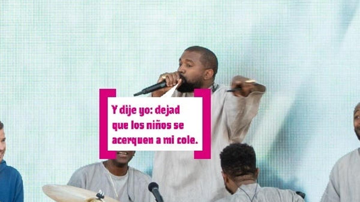 Kanye West en una de sus misas