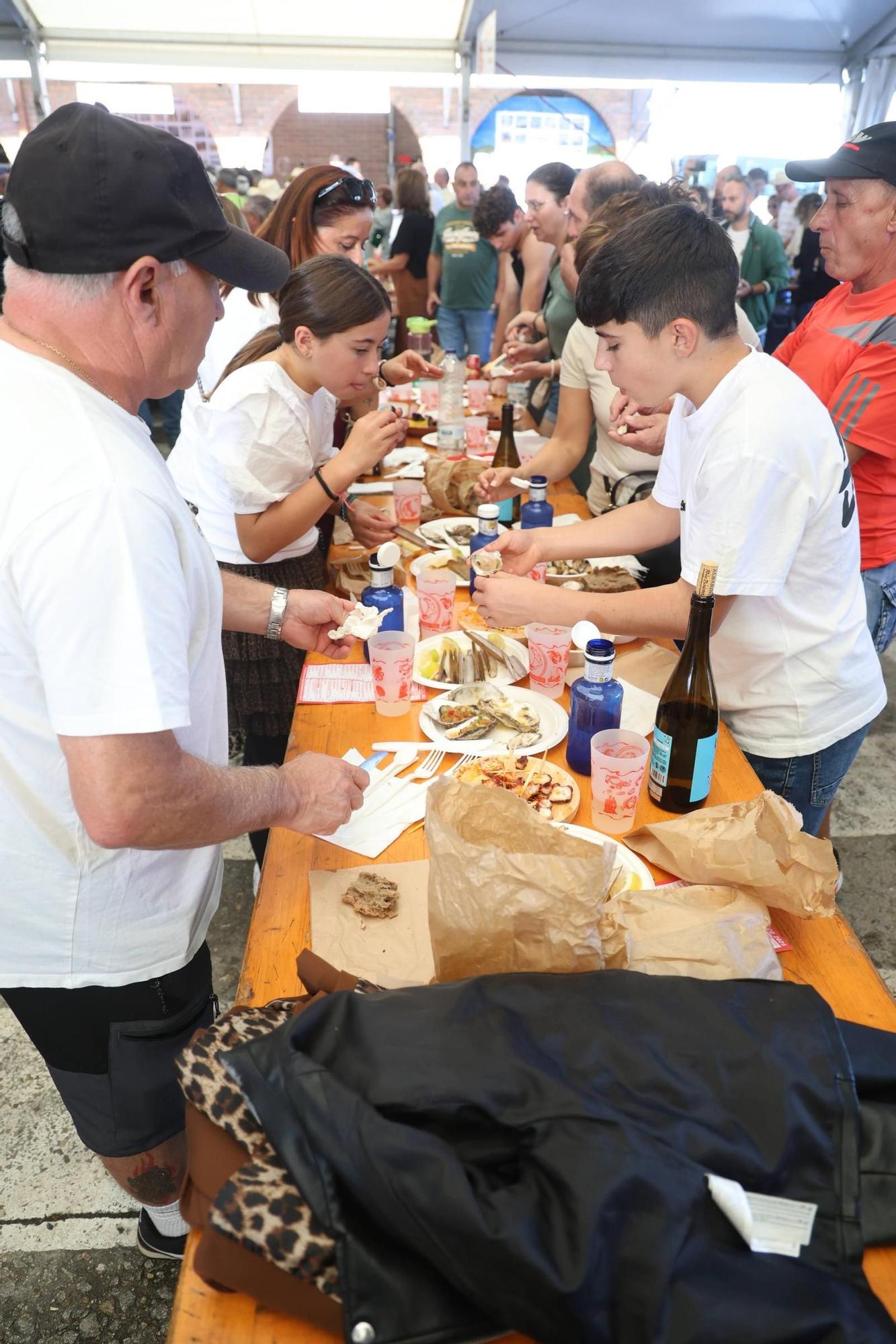La Festa do Marisco de O Grove, esta mañana.