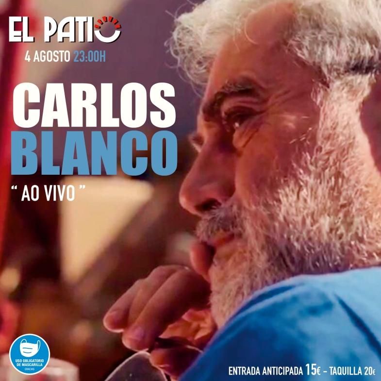 El cartel que anuncia el regreso de Carlos Blanco.