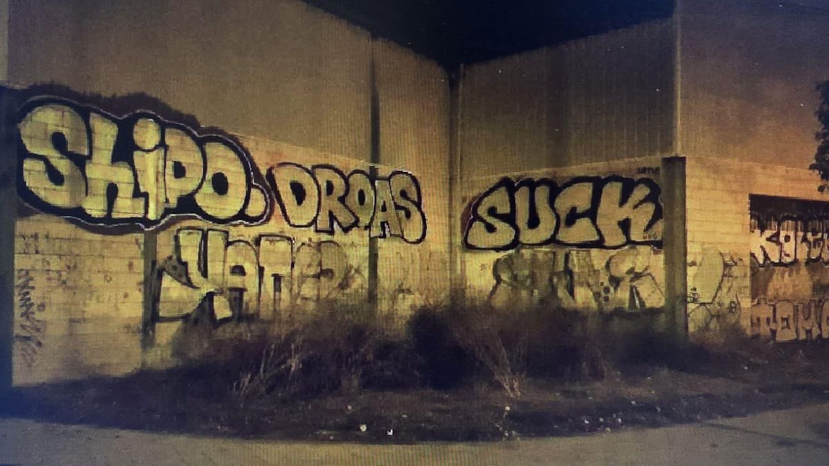 Zona en la que se pilló a los grafiteros.