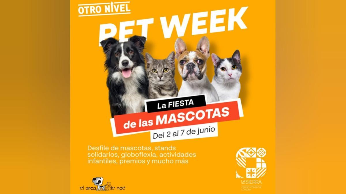 Cartel de la 'Pet Week' organizada por el centro comercial La Sierra.