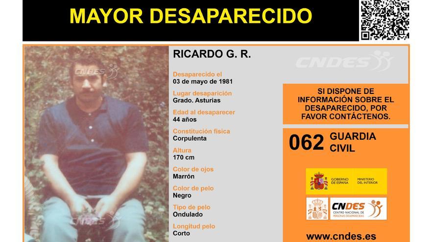 Sin rastro de Ricardo desde hace 44 años: el caso del hombre desaparecido en Grado en 1981 del que no se ha vuelto a saber